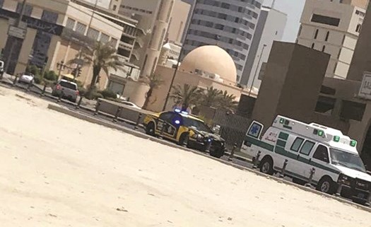 إحدى دوريات النجدة في موقع السلب﻿