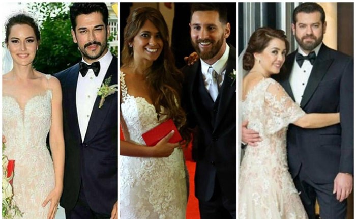 صور أشهر زيجات المشاهير في 2017 صراع الأجمل والأسوأ على فستان الزفاف