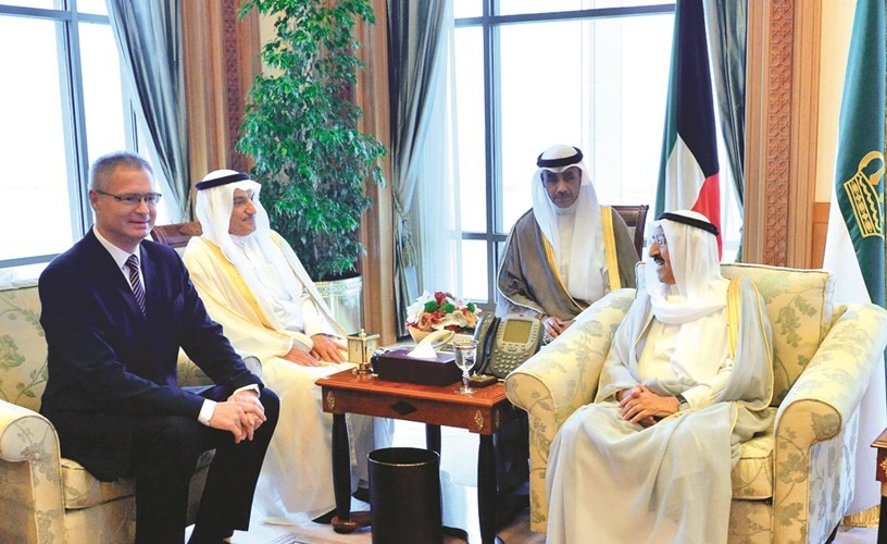 صاحب السمو مستقبلا سفير التشيك ﻿