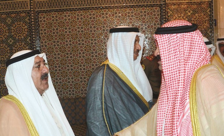 سمو رئيس الوزراء الشيخ جابر المبارك والشيخ ناصر صباح الاحمد في استقبال المهنئين﻿