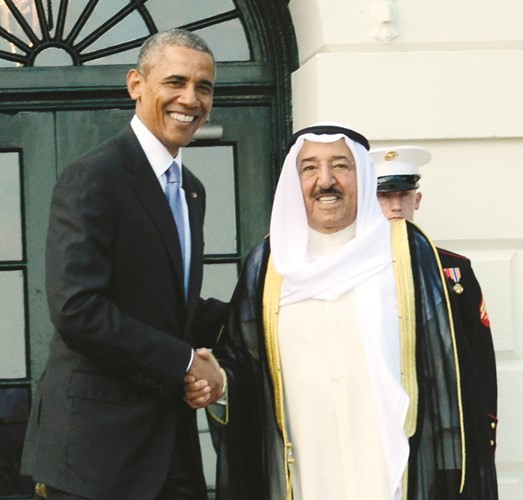 صاحب السمو الامير خلال لقائه مع الرئيس الأميركي السابق باراك اوباما ﻿