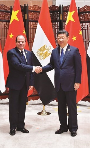 الرئيس الصيني تشي جين بينج مرحبا بالرئيس عبد الفتاح السيسي﻿