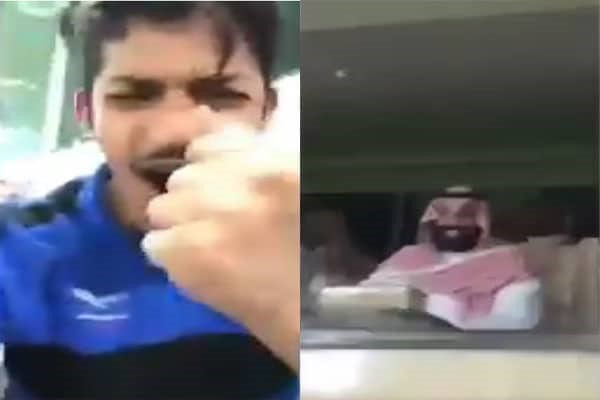 بالفيديو.. شاهد ردة فعل هستيرية لمواطن سعودي عند رؤيته ولي العهد في مباراة الأخضر واليابان