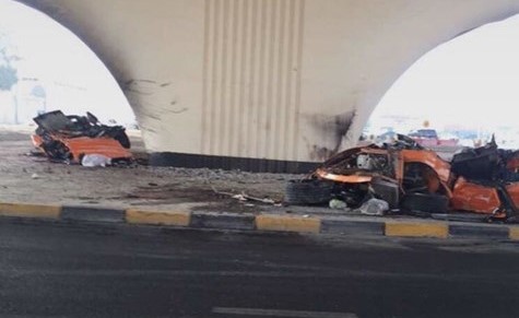 من الحادث الذي وقع مقابل اكاديمية سعد العبدالله﻿