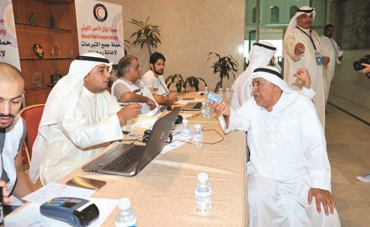 جانب من جمع التبرعات ﻿