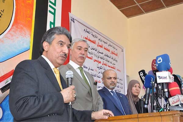 المهمل والزمانان شاركا في افتتاح المدرسة الكويتية الــ ٢٢ ببغداد