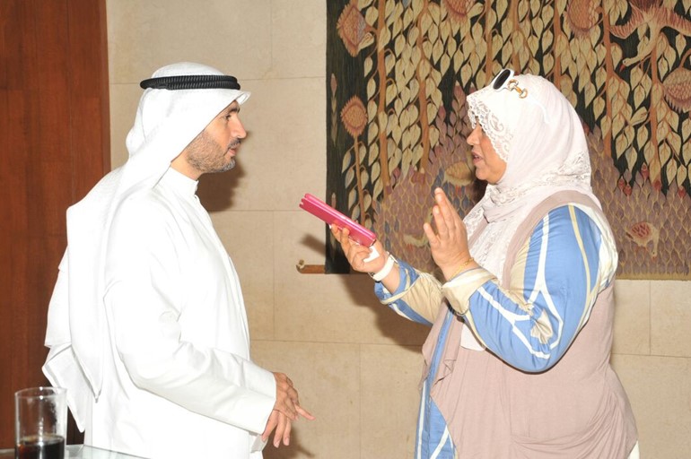 الزميلة هناء السيد مع السرحان 