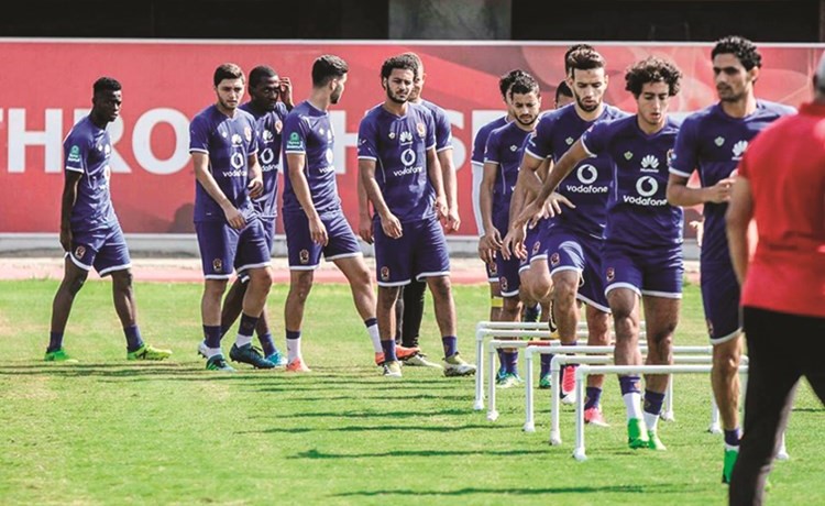 لاعبو الاهلي يستعدون للترجي التونسي ﻿