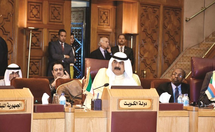  خالد الجارالله خلال كلمته أمام الجلسة الافتتاحية للدورة العادية 148 لمجلس الجامعة العربية
