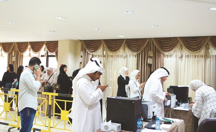 جانب من استقبال الطلبة﻿