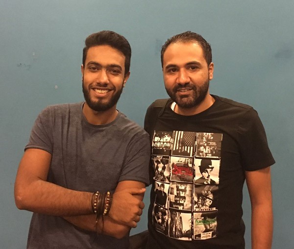 الفنان الشاب محمد الجندي مع الزميل  أحمد الشوني