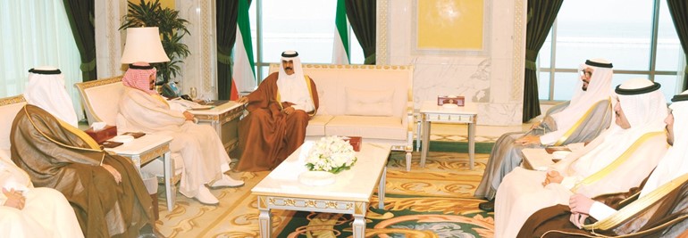 سمو نائب الأمير مستقبلا ماجد بن عجمي الدويش وأبناءه﻿