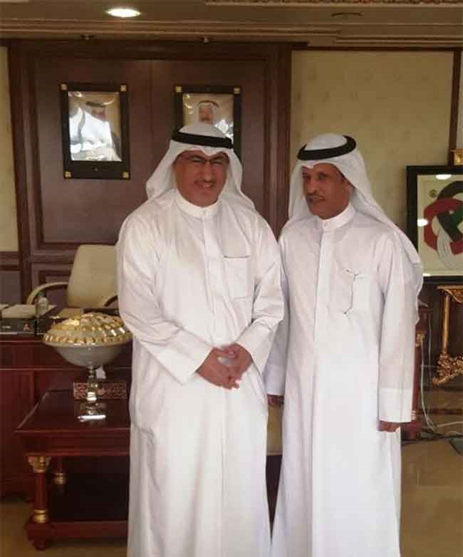الوزير الفارس خلال استقباله صالح العازمي