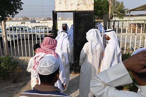 محمد هايف لدى وصوله إلى المسجد