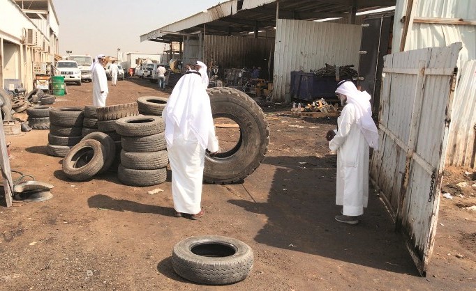 جانب من الجولة التفتيشية في مصانع صبحان﻿