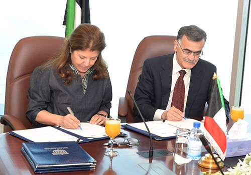 معهد الكويت للابحاث العلمية ومؤسسة الكويت للتقدم العلمي يوقع اتفاقية تعاون مع مؤسسة (عبدالحميد شومان) الأردنية