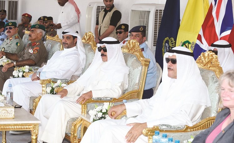 الشيخ محمد الخالد والشيخ محمد العبدالله والشيخ سلمان الحمود والفريق الركن محمد الخضر في مقدمة الحضور﻿