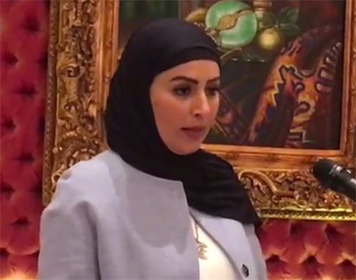 دلال العازمي رئيس اللجنة الاجتماعية لرئيس مجلس الأمة تلقي كلمة
