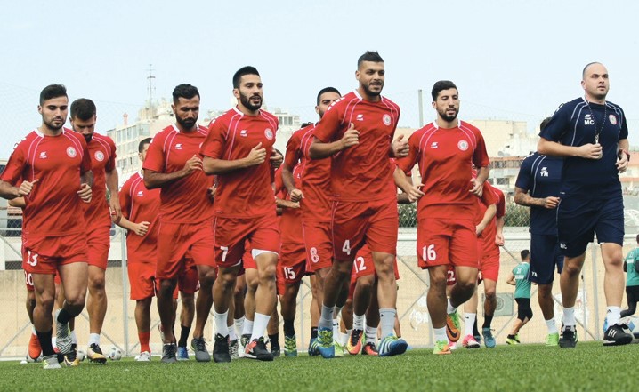 لاعبو لبنان يتدربون بجدية