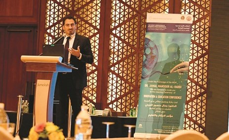 مالك حمود متحدثا ﻿