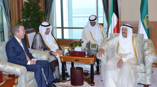صاحب السمو الامير الشيخ صباح الاحمد يستقبل الامين العام السابق للامم المتحدة بان كي مون