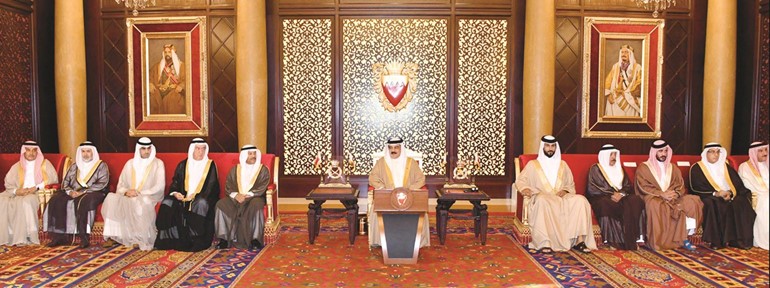 عاهل البحرين خلال كلمته الترحيبية