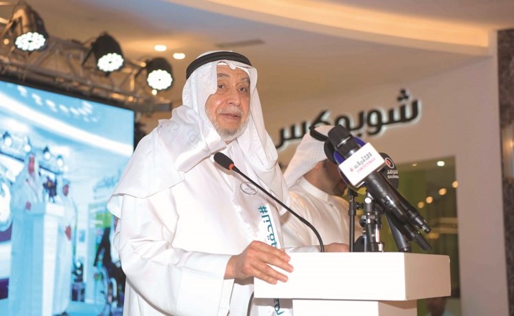 د. خالد المذكور يتحدث خلال اطلاق الحملة﻿