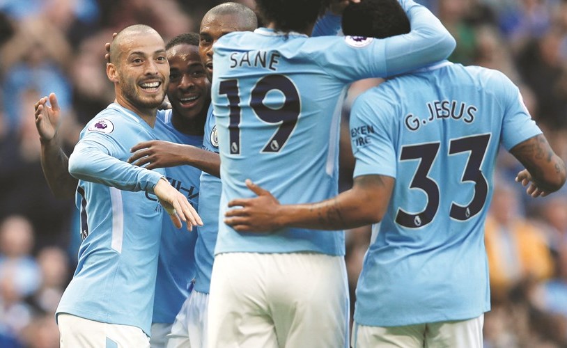 مانشستر سيتي يضرب بقوة في الدوري الانجليزي﻿