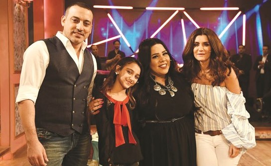 دياب وشيماء سيف والطفلة ريم محسن مع غادة عادل﻿