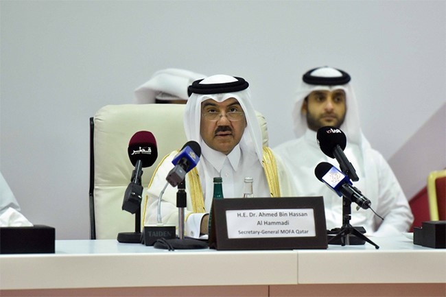 الامين العام لوزارة الخارجية القطرية احمد الحمادي