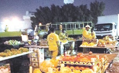 الحملة صادرت كمية من الفواكه ﻿