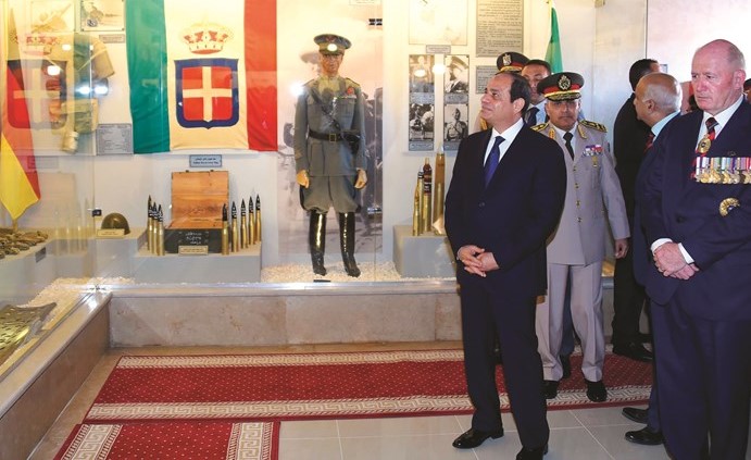 الرئيس عبد الفتاح السيسي في متحف العلمين العسكري بعد تطويره بحضور المشاركين في الذكرى 75 لحرب العلمين﻿