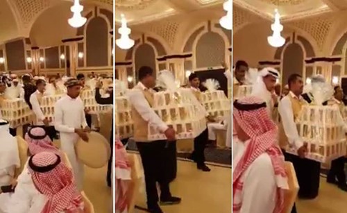 بالفيديو.. كشف حقيقة توزيع هواتف في حفل زفاف بالسعودية.. ومقّرب يفجر مفاجأة!