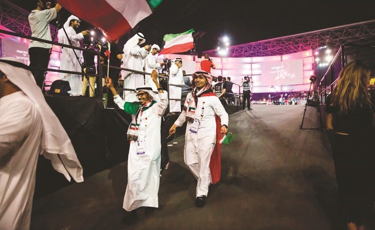 المتسابقان الكويتيان المشاركان في فعاليات مسابقة المهارات العالمية﻿