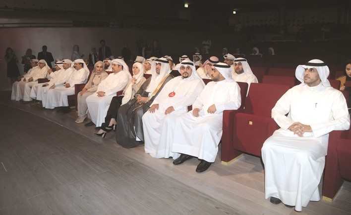 خالد الروضان وإيمان الروضان وفيصل صرخوه وإيمان العوضي في مقدمة الحضور خلال افتتاح مؤتمر تمكين الشباب 2017	(محمد هاشم)﻿