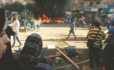 صورة تداولها ناشطون للاحتجاجات في حي السلم	(انترنت)﻿