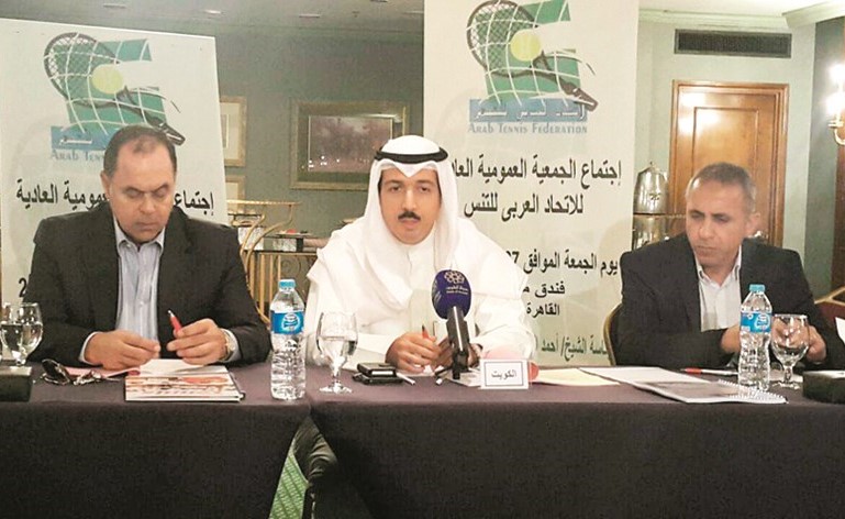 الشيخ أحمد الجابر خلال اجتماع الجمعية العمومية العادية﻿
