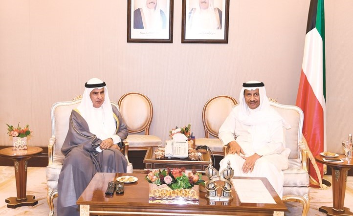 سمو الشيخ جابر المبارك مستقبلا صالح الفضالة﻿