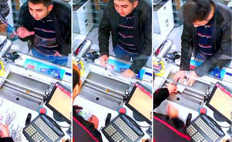 بالفيديو.. هل يمكنك اكتشاف حيلة هذا اللص قبل أن يكشفها الصراف؟