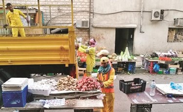 مصادرة الخضراوات خلال الحملة ﻿