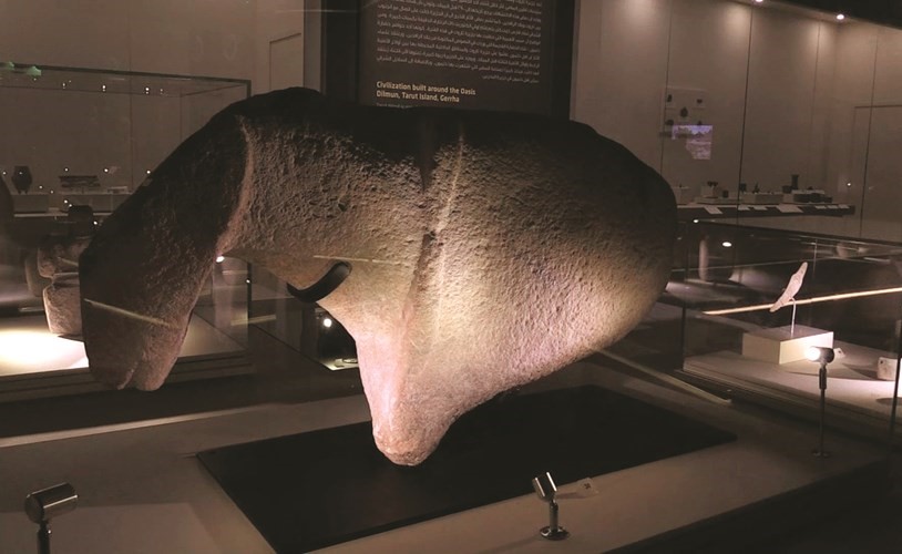 جانب من المؤتمر الصحافي الذي تم فيه الإعلان عن الاكتشاف الأثري في المملكة العربية السعودية        (أ.ف.پ)﻿