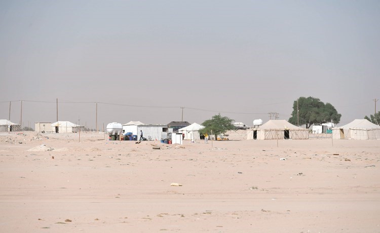جانب من عملية التخييم 	(قاسم باشا)﻿