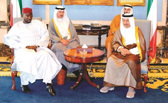 سمو رئيس الوزراء الشيخ جابر المبارك مستقبلا وزير خارجية النيجر﻿