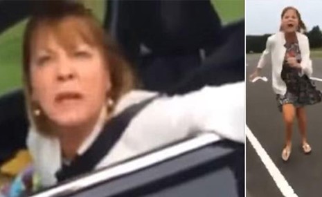 بالفيديو..أميركية بحالة هستيرية تهدد مسلماً بقتله وأولاده بعد حادث مروري