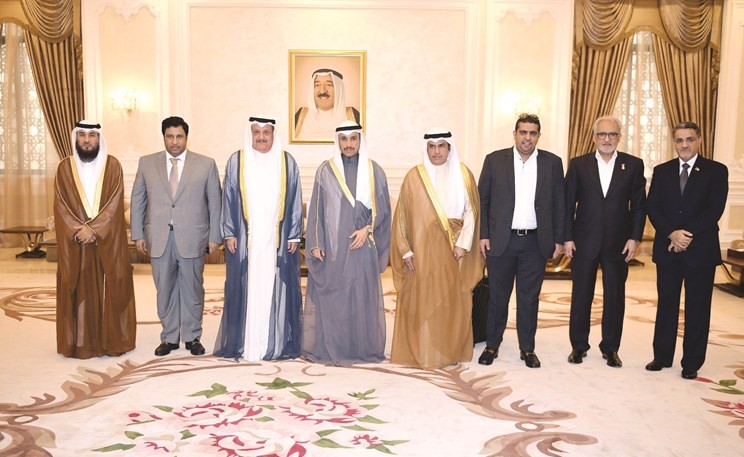 رئيس مجلس الأمة مرزوق الغانم ود. خليل عبدالله وراكان النصف ود. فالح العزب وعيسى الكندري والحميدي السبيعي وعلام الكندري اثناء مغادرة الوفد إلى تركيا﻿