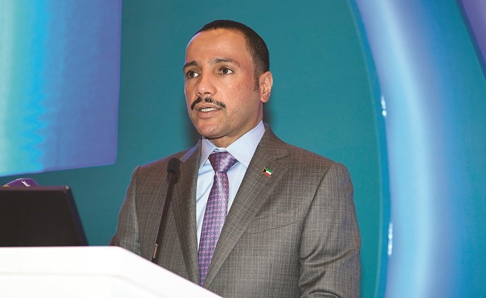 الرئيس مرزوق الغانم متحدثا أمام المؤتمر﻿
