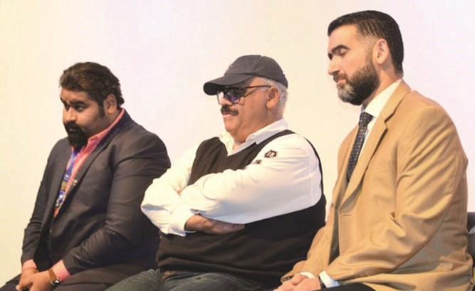 داود حسين واحمد ايراج ورمضان خسروه في المؤتمر الصحفي﻿