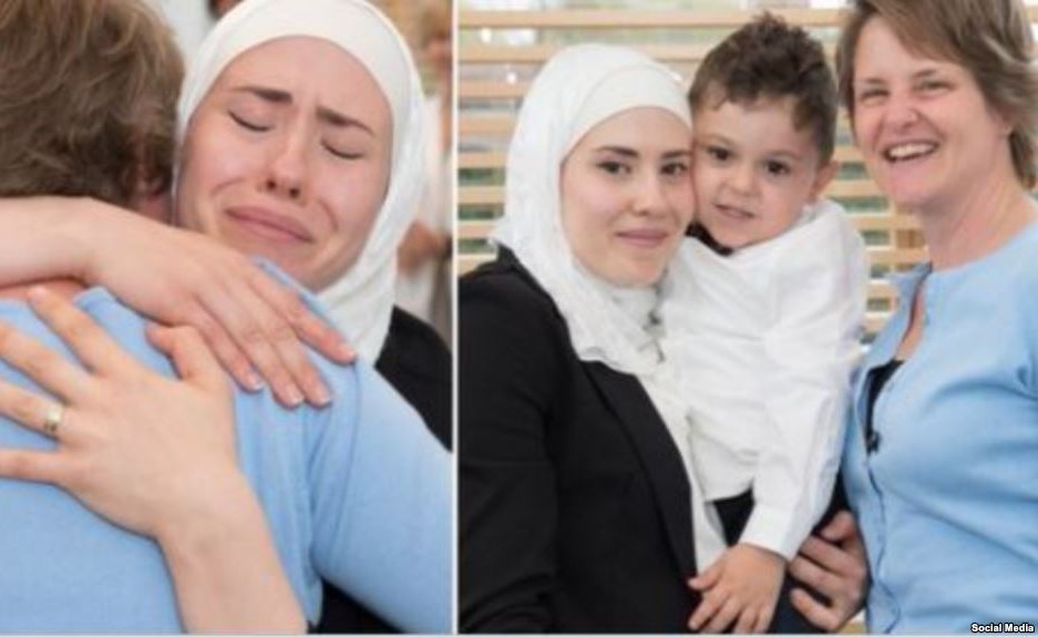 بالصور.."أحمد قطعة مني".. أميركية تتبرع بجزء من كبدها لطفل عربي