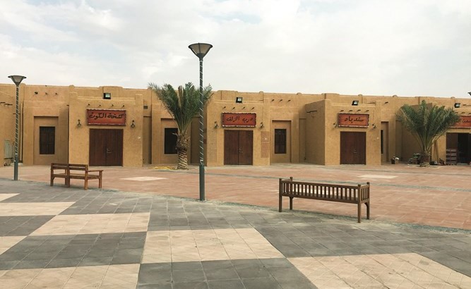 جانب من قرية صباح الأحمد التراثية ﻿