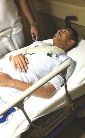فهد شلال اصيب بخلع في الكتف﻿